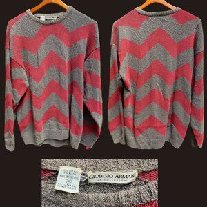 Vintage Armani Collezioni Zig Zag Sweater